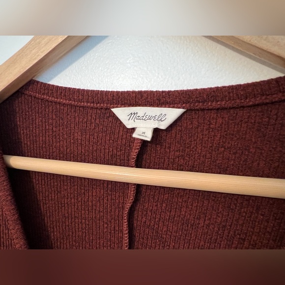 Madewell Ribbed Knit Wrap Dress - Size Medium - Picture 5 of 13